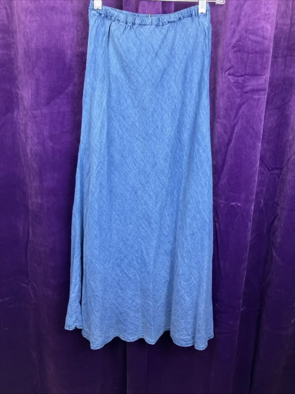 $210 NWT Xs CP Shades Linen Tanya Bias Cut Linen Blue Skirt - Picture 5 of 5